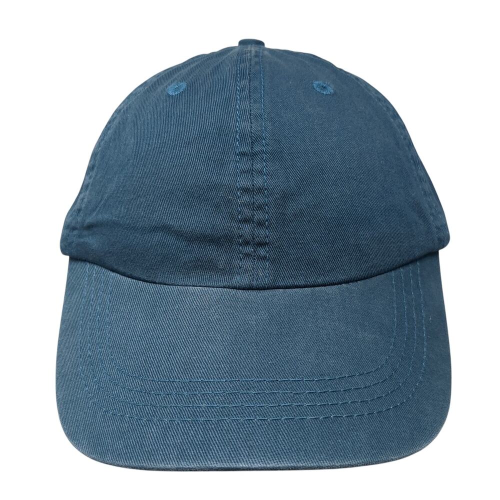 Alternative Earth Slideback Hat Blue One Size Solid Cotton Blank Outdoor